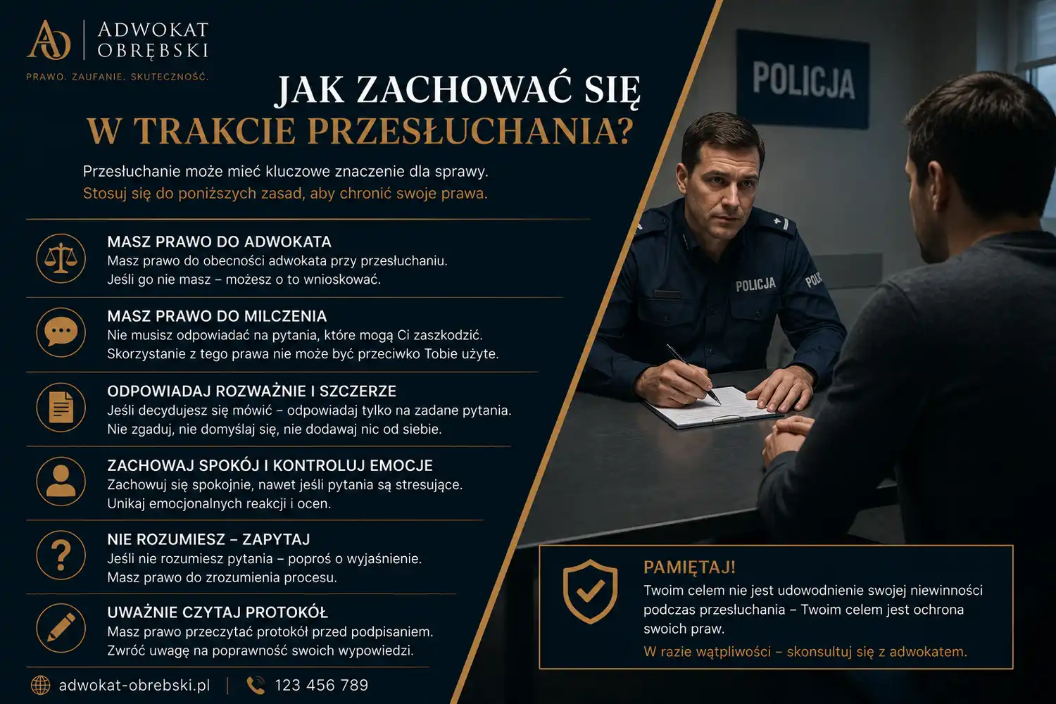 Jak zachować się w trakcie przesłuchania?
