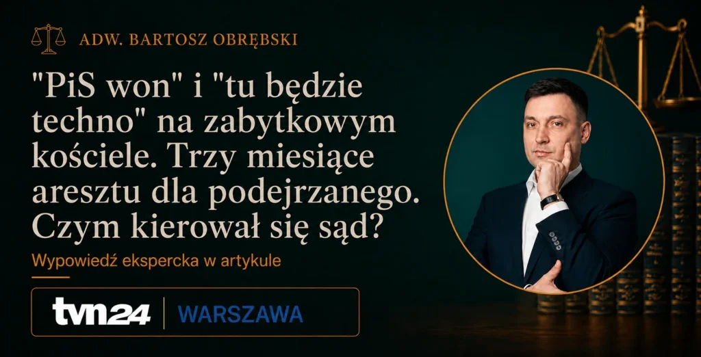 Zatrzymanie i zarzuty w sprawie napisów na elewacji kościoła św. Krzyża — TVN24